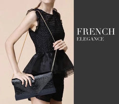 Crocodile pattern cow leather women clutch bag shoulder bag