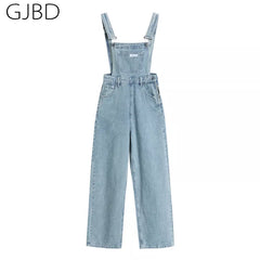 Overalls Pants Women's Suspender Jeans Plus Size Streetwear Baggy