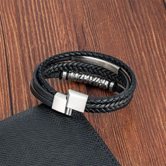 Multilayer Stainless Steel Insert Bracelet Viking Leather Bracelets