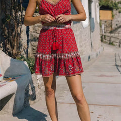 Boho Floral Printed Beach Bohemian Skirt Rayon