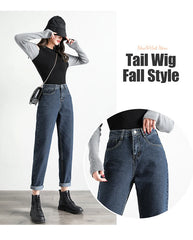 High Waist Jeans Street Style Cotton Vintage Harem Pants