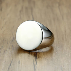 Stylish Pattern Font Initial Stamp Rings Jewelry