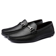 Men Casual Leather Shoes Slip On Fashion Brand Loafer