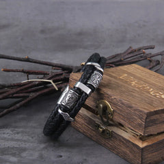 Bracelets Men Amulet Runes Bangles Adjustable Handmade