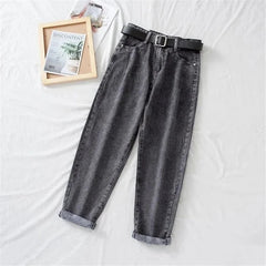 High Waist Jeans Women Harem Pants Loose Casual