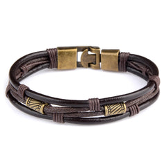 rope metal stud bracelet men Style