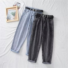 High Waist Jeans Women Harem Pants Loose Casual