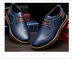 Men Flats Casual Genuine Leather Flat Shoes Oxford Fashion