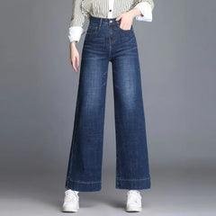 high waist jeans woman denim wide leg pants