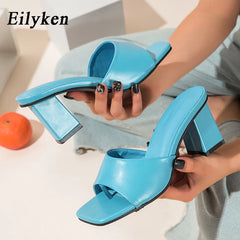 Slipper Summer Outdoor Sandal Women Square High Heel