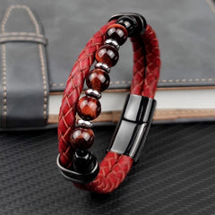 Round Bead Stone Men's Bracelet Classic Bangles Fashion Jewelry