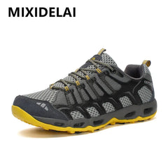 Leather Men Casual Summer Shoes Mesh Breathable Sneakers