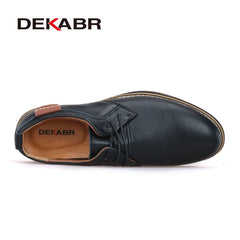 Men Flats Casual Genuine Leather Flat Shoes Oxford Fashion