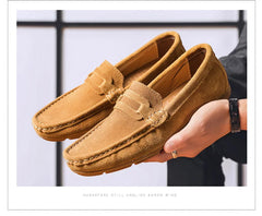 Men Loafers Men's Casual Shoes Suede Moccasins Slip on Boat Shoes
