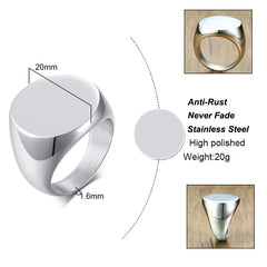 Stylish Pattern Font Initial Stamp Rings Jewelry