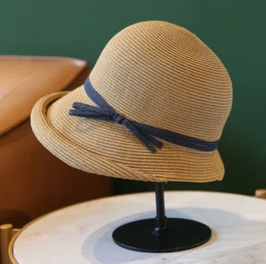 Hepburn Style Straw Hat Women Edge SunHat