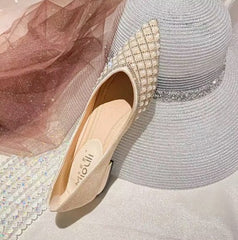 Pointed Toe Women Flats Bling Air Mesh Shoes Comfortable Soft Breathable