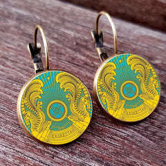 Painted Geometric stud earrings for women