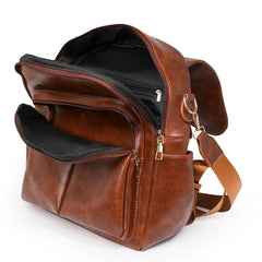 PU Leather Backpacks Designer Knapsack Large Capacity