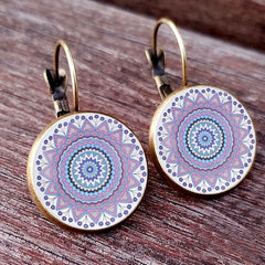 Painted Geometric stud earrings for women