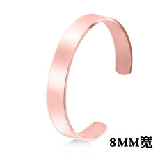 Classic Simple Open Adjustable Glossy Stainless Steel Bracelet