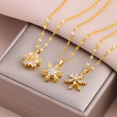 Fashion Gold Plated Lucky Rotatable Series Pendant Necklaces
