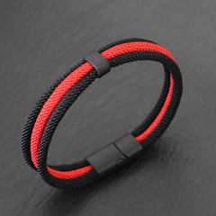 Men Bracelet 4mm Grade A Milan Rope Wrap Buckle Outdoor Bracelets