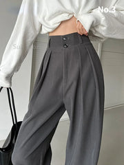 Suit Pants High Waist Wide-Leg Pants Trousers