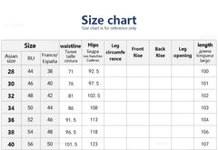 Men's Jeans Straight Blue Jean Casual Business Denim Trousers