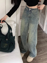 Y2k Baggy Wide Leg Jeans Women Vintage Streetwear Denim Pants