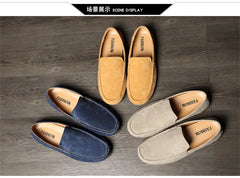 Suede Leather Man Loafers Boat Shoes Moccasins