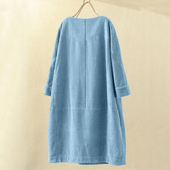 Corduroy Retro Casual Women's Mini Dress