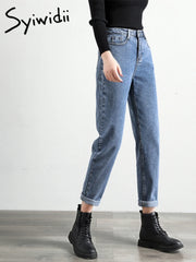 High Waist Jeans Street Style Cotton Vintage Harem Pants
