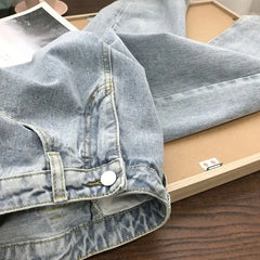 Black Wide Leg Jeans High Waist Baggy Denim Pants Fashion