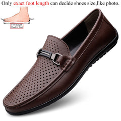 Men Casual Leather Shoes Slip On Fashion Brand Loafer