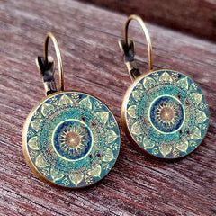 Painted Geometric stud earrings for women