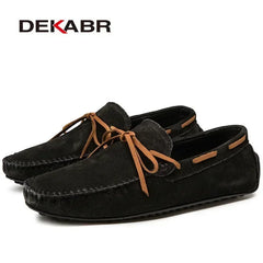 Plus Size Men's Casual Shoes Leather Flats Driving Loafers Footwear