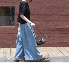 Denim Loose Wide Leg Pants High Waist Vintage Retro Pants