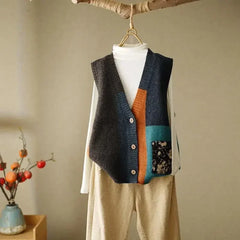 Fashion V Neck Loose Sleeveless Sweater Vest