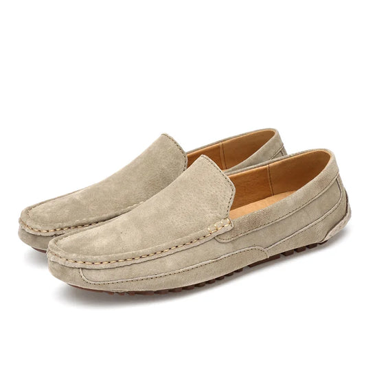 Suede Leather Man Loafers Boat Shoes Moccasins