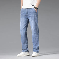 Summer Thin Jeans Men's Loose Straight Pants Fashion