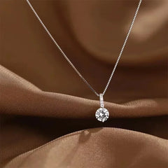 Fashion Round Zircon Necklace Minimalist Style Charm Choker Jewelry