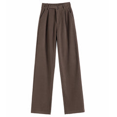Thicken Woolen Casual Loose Full Length Chic Wide Leg Trousers