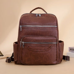 Genuine Leather Classic Backpack Travel Fashion School Bag