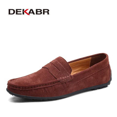Big Size Men Loafers Real Leather Fashion Boat Shoes