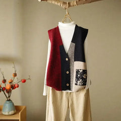 Fashion V Neck Loose Sleeveless Sweater Vest