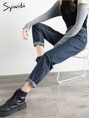 High Waist Jeans Street Style Cotton Vintage Harem Pants