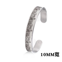 Classic Simple Open Adjustable Glossy Stainless Steel Bracelet