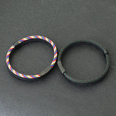 Fashion Mens Bracelet Bangle Black Stainless Steel Bohemia Style