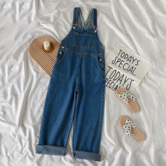 Oversized Women Jeans Fashion Overalls Female Strap Denim Pants Casual